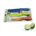 Cuchillo de cocina plástico colorido de la manija 3PCS fijado (SE-3544)